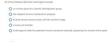Solved All Of The Following Government Programs Are Types Chegg Com