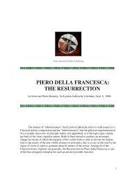 Molti sanno che piero della francesca è nato proprio a sansepolcro, nella valtiberina, oggi provincia di arezzo. Piero Della Francesca The Resurrection Pdf