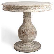 It's a beautiful table that adds and inviting feel to your next event. Diane French Country Aged White Pedestal Table Kathy Kuo Home