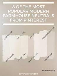 Bold, soothing, vintage, modern, beachy, elegant Modern Farmhouse Paint Colors For Walls Lovely Lucky Life