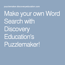 Make Your Own Word Search With Discovery Education S Puzzlemaker Education Word Search Days For Girls
