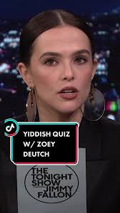 #ZoeyDeutch puts Jimmy’s Yiddish vocabulary to the test! #FallonTonight