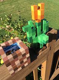 Minecraft 3d Tulip Diy Minecraft Room Decor Minecraft Diy Crafts Minecraft Room