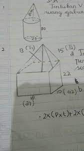 Maybe you would like to learn more about one of these? 1 Tentukan Volume Bangun Ruang Gabungan Di Samping 2 Tentukan L Permukaan Bangun Ruang Gabungan Brainly Co Id
