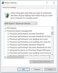 So the power plan that ryzen made i accidentally removed it. Power Options Fine Tune Your Cpu Settings Amd