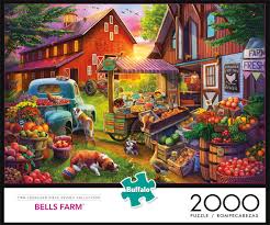 Experts say that challenging puzzles activate new parts of your brain to help you solve them. Bells Farm 2000 Piece Jigsaw Puzzle Buffalo Games