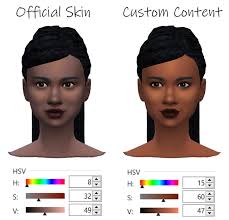 These are the 95 different skin tones on just 1 of the sims 4 skin colors! I Compared One Of The Sims 4 Official Skin Tones To A Cc Skin Tone They Re About The Same Hue And They Re Almost Exactly Equal In Darkness But The Official Skin Tone