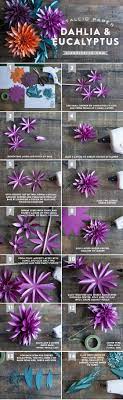 Make Metallic Paper Dahlias Seeded Eucalyptus For Fall Lia Griffith Paper Dahlia Paper Flower Tutorial Paper Flowers Diy