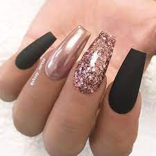 May 07, 2018 · 35 stylish peach nail designs for a trendy look; Repost Matte Black Rose Gold Glitter And Chrome On Long Coffin Nails Picture And Nail Gold Nail Designs Rose Gold Nails Rose Gold Nails Design