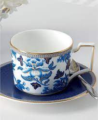 Wedgwood Hibiscus Teacup Saucer Set Reviews Fine China Macy S Tea Cups Tea Cup Saucer Cup And Saucer Set