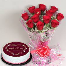 Myflowertree has gained popularity by offering their exclusive services. Order Anniversary Cake Flower Combo Online Price Rs 1349 Floweraura