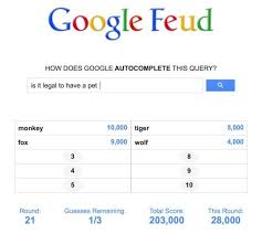 Powerful hardware is also not necessary because of how simple the graphics are. Google Feud Turns Search Autocompletes Into A Game Of Family Feud Family Feud Family Fued Feud