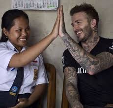 (born 2 may 1975) is an english footballer who currently plays in midfield for american major league soccer club los angeles galaxy and the england beckham also sports the roman numeral vii on his right arm as a nod to the number seven shirt he wore at manchester united. David Beckham S Tattoos Explained Every Inking And Its Meaning From Victoria To Quotes Mirror Online