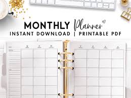 Free planner printables that can be personalized online before you print. Free Monthly Planner Printable Pdf World Of Printables
