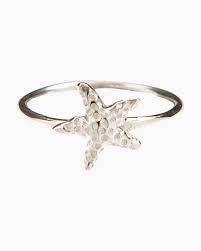 silver starfish ring