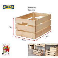 Have you ever seen that ikea wooden storage crate being used as decor? I K E A Knagglig Big Box Pine 46x31x25 Cm Shopee Malaysia