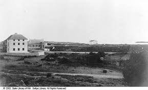 Fremantle From Rocks C1868 Fremantle Boys School On Left Fremantle Western Australia Historical Sites