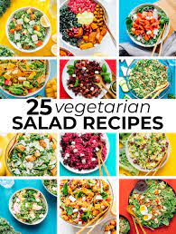Feel free to vary the vegetables according to the season in this super vegetable salad. 25 Hearty Vegetarian Salad Recipes That Will Fill You Up Live Eat Learn