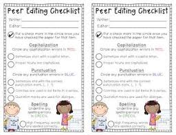 Peer Editing Checklist Freebie Peer Editing Elementary Writing Writing Lessons