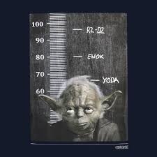 Star Wars Yoda Height Chart T Shirt Blau Marken T Shirts