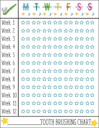 Tooth Brushing Chart Sarah Halstead