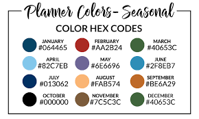 Planner Hex Codes Dpc Digitals Hex Codes Coding Hex