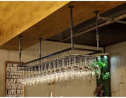 It frees up space on the stemware shelf in your kitchen cabinets or bar area. Stemware Racks Length 60 120cm A Stemware Holder Hanging Wine Glass Rack Rustic Iron Wine Glass Holder Ceiling Stemware Rack Wall Mounted Glass Rack Vintage Wine Glass Storage Rack Adjustable Height Kitchen
