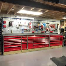 72 In X 22 In Triple Bank Roller Cabinet Red In 2020 Garage Renovation Garage Workshop Organization Garage Design
