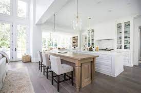 Kitchen island and dining table in one. Center Island Doubles As Dining Table Transitional Kitchen