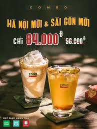 Cộng Cafe khuyến mãi đồng giá combo 84k