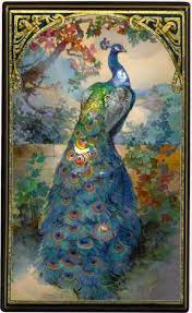 Victorian Card Peacock Art Art Peacock Painting