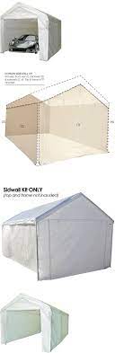 Awnings And Canopies 180992 Canopy Garage Side Wall Kit 10x20 Big Tent Portable Parking Carport Car Shelter Buy It Now Only Car Shelter Big Tents Carport