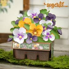 Craft Creations Pansies Springtime Box Card Free Butterfly Pop Up Card Pop Up Box Cards Card Box Pop Up Flower Cards