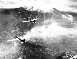B 29 In Front Of Mount Fuji Ww2 Weapons