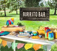 Taco bar letter banner with mini banner cardstock. Cricut Design Space Burrito Bar Kids Party Inspiration Fiesta Party Decorations