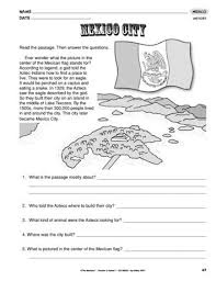 Mexico City Lesson Plans The Mailbox Social Studies Worksheets Reading Worksheets Social Studies