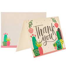 Use a pen or pencil to add thoughtful sentiments inside, and send them off in style! Cactus Thank You Cards Hobby Lobby 1745090
