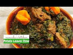 How To Make The Best Potato Leaves Stew Sierra Leone Style African Cooking West African Food African Food