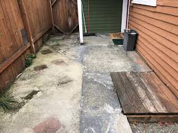 Most people use a concrete grinder to remove very small amounts of concrete, or to remove glues and imperfections from concrete. Sand And Refinish Uneven Concrete Home Improvement Stack Exchange