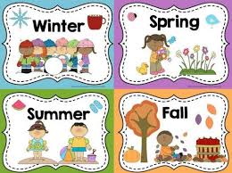 Imagenes De Las Estaciones Del Ano En Ingles Ingles Para Preescolar Material Escolar En Ingles Aprender Ingles Para Ninos