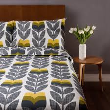 Bed linen • duvet cover • 100% cotton • double = 200x200cm • please note: Discover The Orla Kiely Scribble Rosebud Duvet Cover Corn Yellow Super King At Amara Yellow Bed Linen Duvet Sets Duvet Covers Yellow