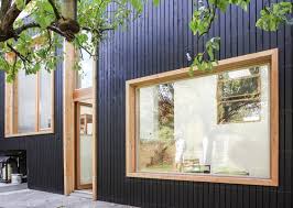 House Exterior Timber Natural Cladding White Window Frames Google Search Facade House Window Trim Exterior Wood Facade