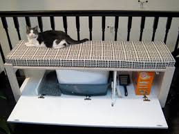 Make a cat litter box that doubles as a bench: Hideaway Cat Litter Box Online Shopping