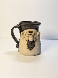 Vintage Peter Petrie 1970s Ugly Bearded Man Mug |
