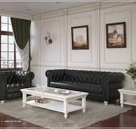 Jual 1 Set Sofa Kulit Minimalis Mewah Modern Jepara