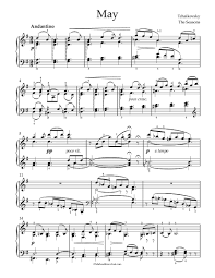 Free Piano Sheet Music The Seasons May Tchaikovsky Michael Kravchuk