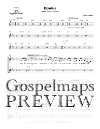 Gospelmaps Exodus Eddie James Rhythm Vocal And Chord