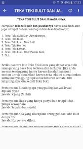 Check spelling or type a new query. Pantun Teka Teki Dan Jawaban Offline Fur Android Apk Herunterladen