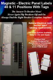 Labeling your electrical panel can save time and confusion. Magnetic And Color Coded 40 11 Circuit Breaker Box Electric Panel Label Sets Ebay