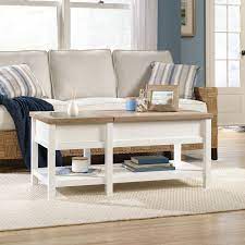 Cottage lovers, rejoice—this table serves up style with a chipped white finish and classic cabriole legs that exude so much elegance. Sauder Cottage Road Lift Top Coffee Table Zola